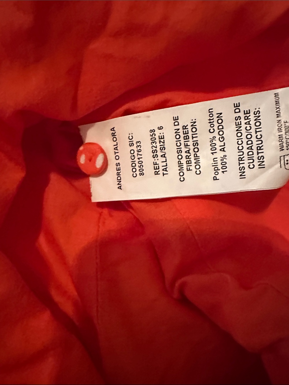Andres Otalora Selva Midi Dress 6 Orange Halter Wrap Sarong Resort Vacation - Picture 10 of 10